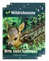Produktbild: Waidgerechte Jagd Warnschild Hinweisschild Wildruhezone – 3er-Pack