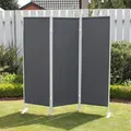 Produktbild: Leco Paravent, Trennwand und Sichtschutz für Balkon und Garten, 3-teilig,anthrazit,150 x 165 cm (L x H)