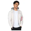 Produktbild: Alpha Industries Herren MA-1 TT Hood Bomberjacke, Jet Stream White, Small