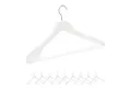 Produktbild: relaxdays Kleiderbügel Anzug Kleiderbügel 10er Set, weiß