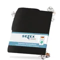 Produktbild: Setex - Feinbiber Bettlaken mit Gummizug kuschelig weich - Biber Spannbettlaken aus 100% Baumwolle mit rundum Spanngummi - Bettwäsche ganzjährig - Betttuch 90x200 cm Schwarz