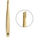 Produktbild: Zwilling Pinzette Premium 78280-101-0, Länge 9 cm, schräge Spitze, Edelstahl mattiert, gold