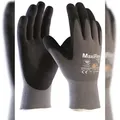Produktbild: 12 Paar Maxiflex Ultimate Nylon-Strickhandschuhe grau/schwarz, ATG 34-874  - Größe 6 (XS)