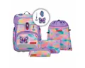Produktbild: Step by Step Schulranzen Schulranzen-Set CLOUD FLASH Butterfly Luna 5-teilig (5-teilig), Grundschulranzen, ergonomisch, Easy-Grow-System