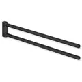 Produktbild: Hewi System 162 Handtuchhalter 162.09.10060DC 2-tlg., 445 x 70 mm, pulverbeschichtet, schwarz tiefmatt