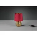 Produktbild: TRIO R50821010 Tischleuchte Sophia 1x40W | E14 | IP20 - Kabelschalter, gold mit rot
