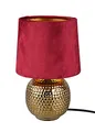 Produktbild: Reality Leuchten Tischleuchte Sophia R50821010, Keramik goldfarbig, Samtschirm rot/goldfarbig, exkl. 1x E14, 16 cm