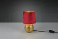 Produktbild: Reality Sophia Tischleuchte E14  ⌀16cm Goldfarbig Samtschirm Rot