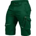 Produktbild: Leibwächter Arbeitsshorts Herren Flex-Line Cargoshorts, Bequeme Workwear, 290g/m2 (Arbeitsbekleidung) dehnbar durch Elastan (Spandex), Waschbar bis 60°C & trocknergeeignet grün|schwarz 60