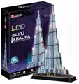 Produktbild: 6944588205089 Puzzle 3D 136 elementów. Burj Khalifa + LED Cubicfun