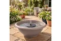 Produktbild: matches21 HOME & HOBBY Wasserspiel Solar Brunnen Set inkl. Akku - 50 cm Schale in taupe, (2 tlg), Solar Springbrunnen und Brunnenschale als Gartendeko