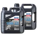 Produktbild: 2x4Liter Motoröl LIQUI MOLY Street 10W40 für Yamaha XV 125 XVS 650 YBR YZF R1 R6