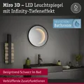 Produktbild: Paulmann LED Leuchtspiegel Miro IP44 Tunable 70lm Schwarz matt 3DInfinity Effekt