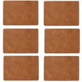 Produktbild: Platzset ZELLER PRESENT, braun (cognac), B:30cm H:2mm L:42,5cm Ø:51cm, Platzsets, Kunstleder, 6-teilig, 30 x 42,5 cm