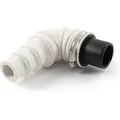 Produktbild: Wiltec - Rückschlagventil Dn40 Für Sanitärbereich, Rückschlagklappe Mit 40 Mm Außendurchschmesser, 90° Winkelstück Mit Stufentülle Und Schlauchschelle