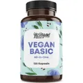 Produktbild: Vegan Basic Complex - Vitamin B12 K2 D3 Eisen Zink Selen und Omega 3-120 Kapseln - speziell für Vegetarier und Veganer
