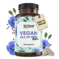 Produktbild: Vegan Complex - Vitamin B12 K2 D3 Eisen Zink Selen und Omega 3-120 Kapseln - speziell für Vegetarier und Veganer - Geschenke - Supplements (1 Stück)