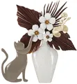 Produktbild: Mauro Ferretti Wandpaneel Katze 54,6x8,9x59,7 cm mehrfarbig