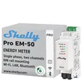 Produktbild: Shelly Pro EM 50A - WLAN & LAN Smart Energiezähler, 2 Kanäle auf 1 Phase, 2A Potentialfreie Kontakte, 4-Quadranten-Messung, Photovoltaik, IEC 62053-21, Kein Hub Erforderlich, Datenspeicherung