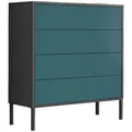Produktbild: Mid.you Kommode Mailand Typ 3 + MF, Anthrazit, Petrol, Holzwerkstoff, 4 Schubladen, 79x86x33 cm, erweiterbar, stehend, Wohnzimmer, Kommoden & Sideboards, Kommoden