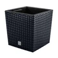 Produktbild: Blumentopf 32L + Einsatz Blumenkübel Rattan RATO LOW DRTS325L Anthrazit