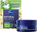 Produktbild: NIVEA Natural Balance regenerierende Nachtpflege (50 ml), Feuchtigkeitsscreme mit Bio Arganöl, Jojoba- und Mandelöl, pflegende Nachtcreme für jeden Hauttyp