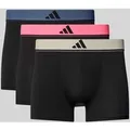 Produktbild: adidas Sportswear Slim Fit Trunks mit Logo-Stitching Modell 'Active' im 3er-Pack in Black, Größe L