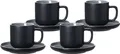 Produktbild: Ritzenhoff & Breker JASPER Espressotasse mit Untertasse 100 ml 4er Set schwarz
