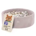 Produktbild: MISIOO Bällebad mit Schaumstoff-Füllung - 90x30cm - 200 Bälle für Bällebad - Hochwertige Bällebad Bälle für Kinder - Weiches und Sicheres S... - Rosa