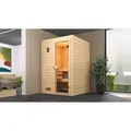 Produktbild: weka Massivholz-Sauna VALIDA  Gr. 1 Sparset 4,5 kW OS inkl. digitaler Steuerung, Glastür x B x T x H  x 139 x 139 x 204 - Braun