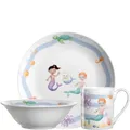 Produktbild: LEONARDO HOME Bambini Avventura Kinder Geschirr-Set 3-teilig - Kinder-Geschirr aus Porzellan - Spülmaschinenfest, mikrowellengeeignet - 3er Set Schale, Tasse und Teller mit Motiv Meer, 022803