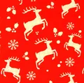 Produktbild: Star Geschenkpapier, Geschenkpapier Hirsch kariert 70cm x 2m Rolle Rot / Gold