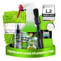 Produktbild: Felgenpflege Set: TUGA Chemie Alu-Teufel Spezial (500ml) Premium Auto Felgenreiniger + Dr. Wack Felgen Detailer + Zubehör - schonende & gründliche Reinigung für Alufelgen & Stahlfelgen | 5-teilig