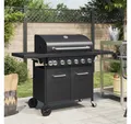 Produktbild: vidaXL Gasgrill, Gasgrill mit 7 Flammen Schwarz Pulverbeschichteter Stahl
