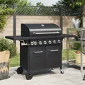 Produktbild: Gasgrill mit 7 Flammen Schwarz Pulverbeschichteter Stahl