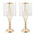 Produktbild: VEVOR 12 STK 49 cm hoher Blumenständer aus Kristallglas für Hochzeiten, Metallvase für Hochzeitsmittelstücke, goldene Blumenhalter, Blumenständer für Tische, Hochzeitsessen, Partys