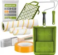 Produktbild: Profi Maler Set Farbroller Malerkrepp Pinsel Bügel Malergitter Abdeckfolie 10tlg