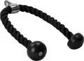 Produktbild: GORILLA SPORTS® Trizepsseil - 68cm, mit Drehgelenk, bis 150 kg Belastbar, Schwarz - Trizeps Seil, Kabelzuggriff, Tau Nylon, Kabelzug, Seilzug, Pull Down, Bizeps Seil, Kraftstation