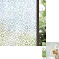 Produktbild: Blickdichte Fensterfolie für Privatsphäre – Selbsthaftend, Blumenmuster 44,5x...