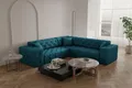 Produktbild: Ecksofa Designersofa CHANTAL in Stoff Opera Velvet Ozeanblau Seite Universal