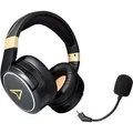 Produktbild: Ohrhörer Steelplay HP52 Wireless Gaming Oro Batería 32h Boom Circumaural RF USB-C - Schwarz/Gold