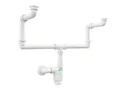 Produktbild: Aqua Bagno Siphon Raumsparsiphon für Doppelwaschbecken, G1 1/4