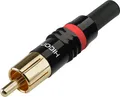 Produktbild: Hicon HI-CM03-RED Cinch-Steckverbinder Stecker, gerade Polzahl: 2 Schwarz, Rot 1St.