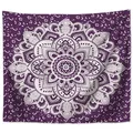 Produktbild: MT Majami Wandbehang Mandala indisch 200 x 150 cm Lila Polyester Wandtuch Wandteppich Tapisserie Hippie Retro Violett