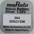 Produktbild: Sony / muRata 364 1* Uhren-Batterie Knopfzelle SR621SW AG1 Silberoxid Neu ÖZEN