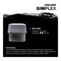 Produktbild: Halder Schonhammer Simplex Alug. 60mm TPE-soft/mid