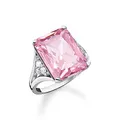 Produktbild: Thomas Sabo Damen Ring aus Sterling-Silber mit Zirkonia-Steinen in Weiß und Pink, Gr. 56, TR2339-051-9-56