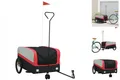 Produktbild: Fahrradanhänger Schwarz Und Rot 45 Kg Eisen Bollerwagen 2-in-1