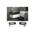 Produktbild: Vicco 2er Set Nachttische Urbano, 45x28cm, Weiß Anthrazit, Kommode mit Schublade