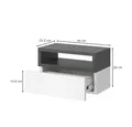 Produktbild: Vicco Nachtschrank Urbano, Anthrazit, 45 x 28 cm 2er Set (2-St)